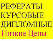 ДИПЛОМНЫЕ,  КУРСОВЫЕ,  КОНТРОЛЬНЫЕ РАБОТЫ (НИЗКИЕ ЦЕНЫ)